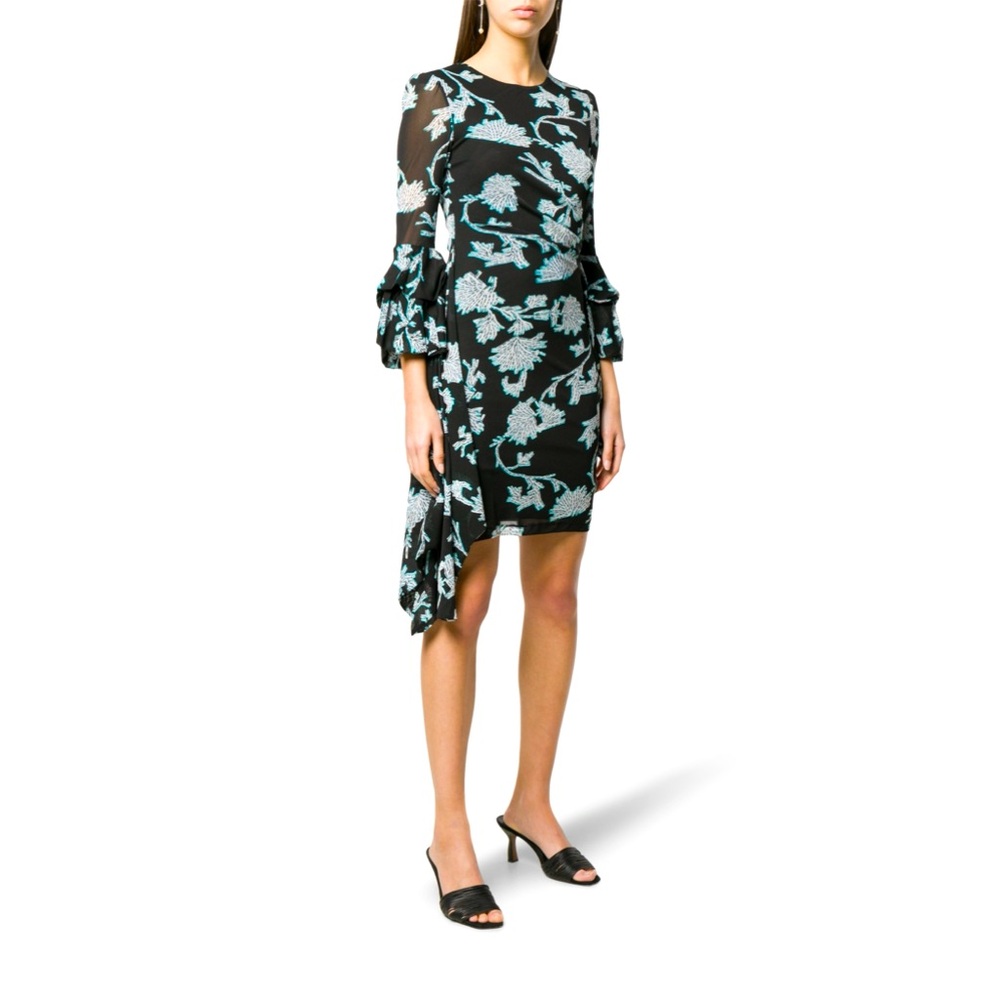 Diane Von Furstenberg‎ Faridah Floral Mesh Dress sz M